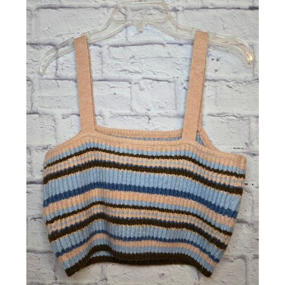 English Factory striped knit tank top crop top size Medium. - Picture 5 of 8
